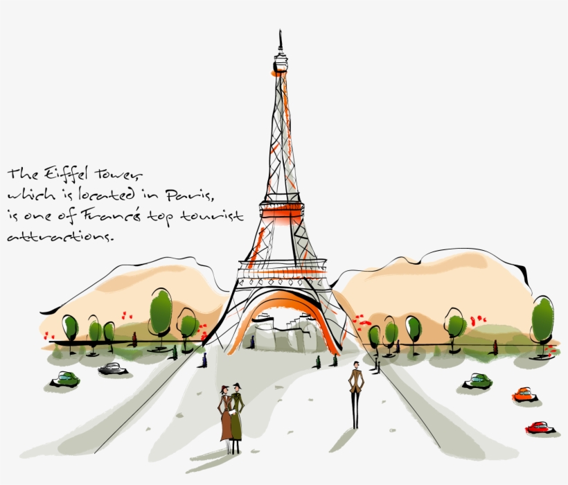 Eiffel Tower Landscape Painting Art - Paintings Vector, transparent png