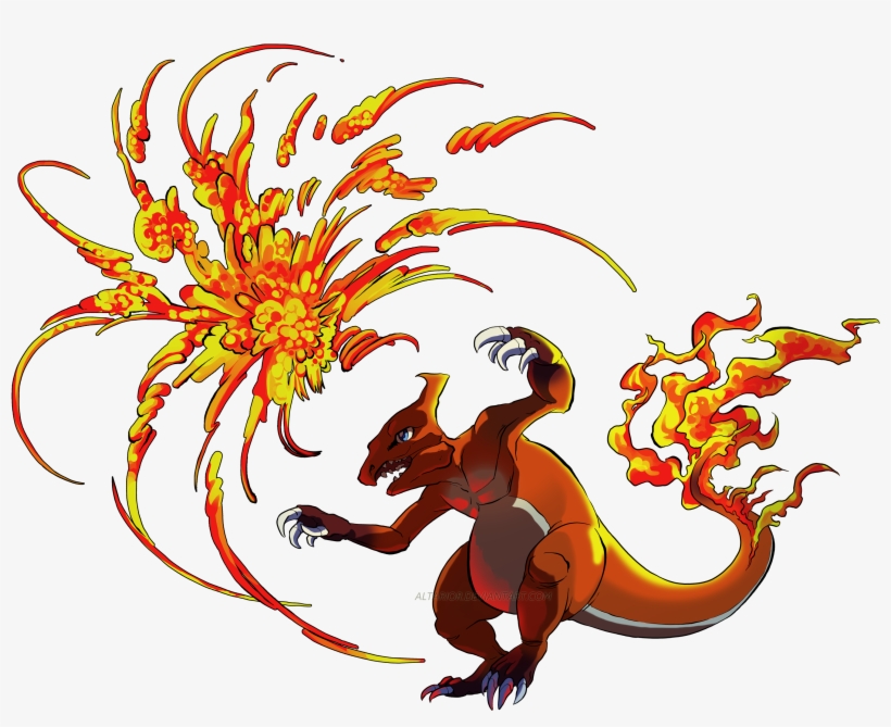 #005 Charmeleon Used Flame Burst And Fire Spin - Flame Burst, transparent png