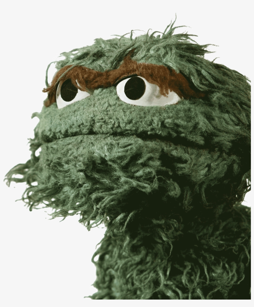 Oscar The Grouch Close Up - Oscar The Grouch Png, transparent png