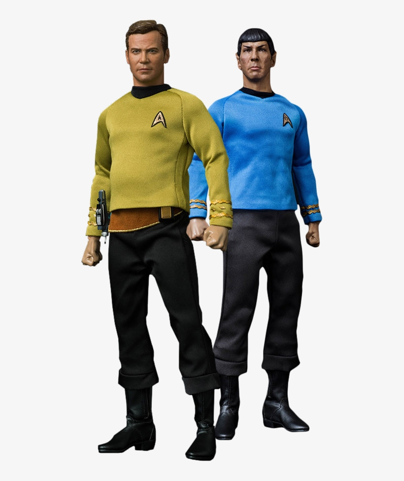 Kirk & Spock 1/6th Scale Exclusive Action Figure Bundle - Star Trek Captain Kirk Figure, transparent png