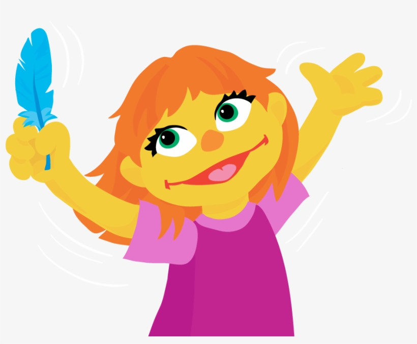 'sesame Street' Introduces A New Muppet Character With - Julia From Sesame Street, transparent png