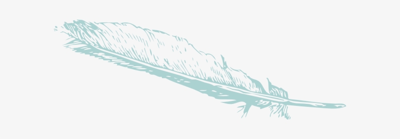 Feather Clipart Teal - Blue Feather Clip Art, transparent png