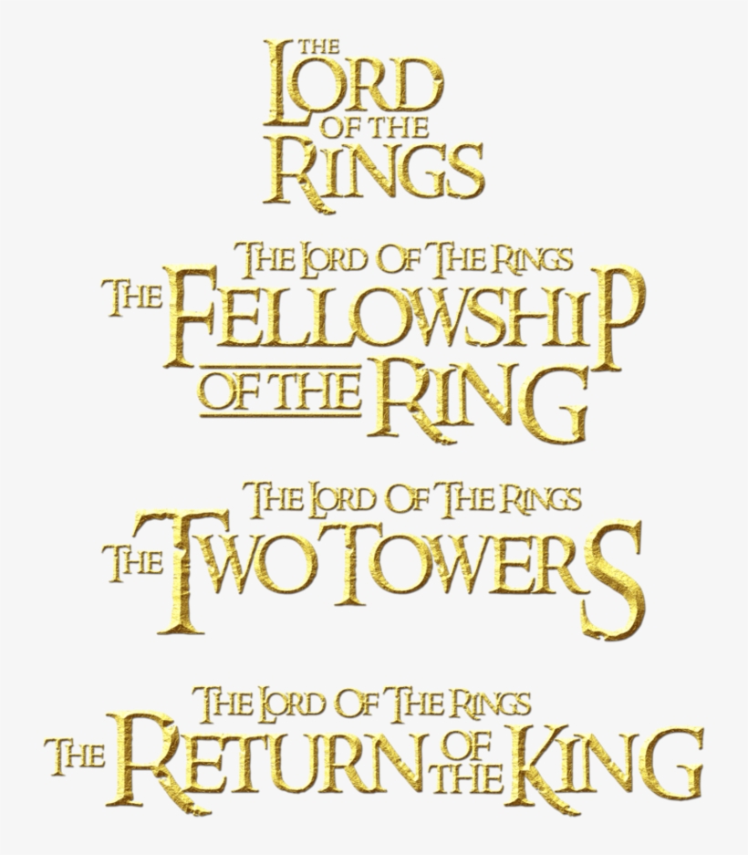 Title The Lord Of The Rings 2 Png Logo - Lord Of The Ring Title, transparent png