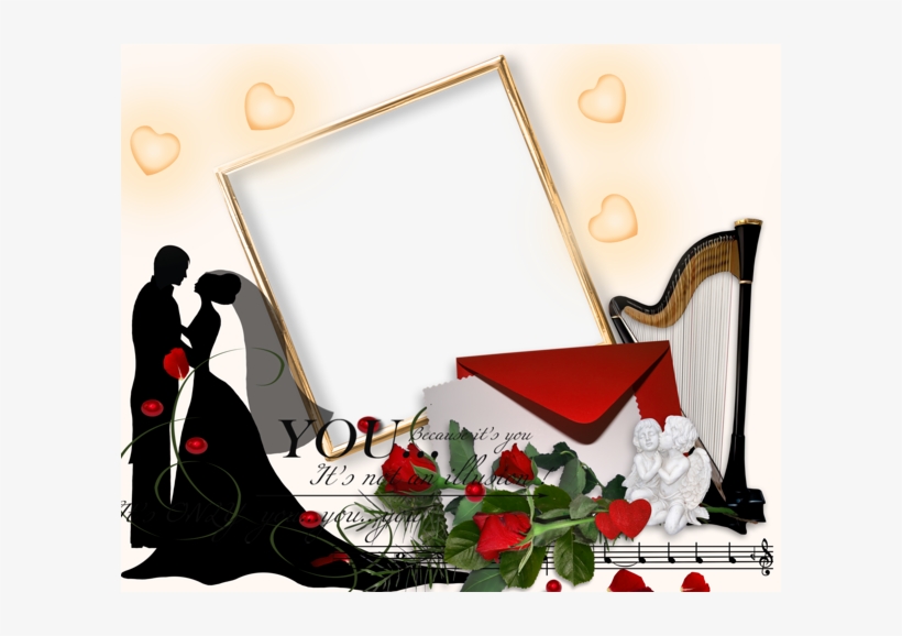 Romantic Wedding Png Photo Frame - Frame Wedding Day Png, transparent png