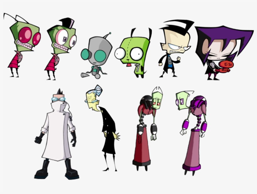 Invader Zim Characters, transparent png