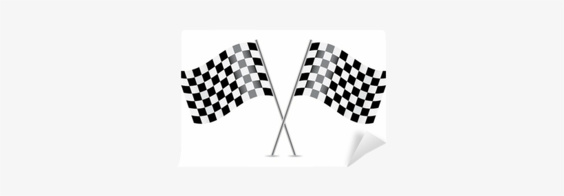 Checkered Flags - Black And White Go Kart Flag Logo, transparent png