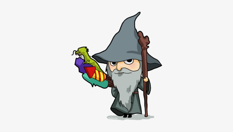 Gandalf Clipart Cartoon - Gandalf Fireworks Clip Art, transparent png
