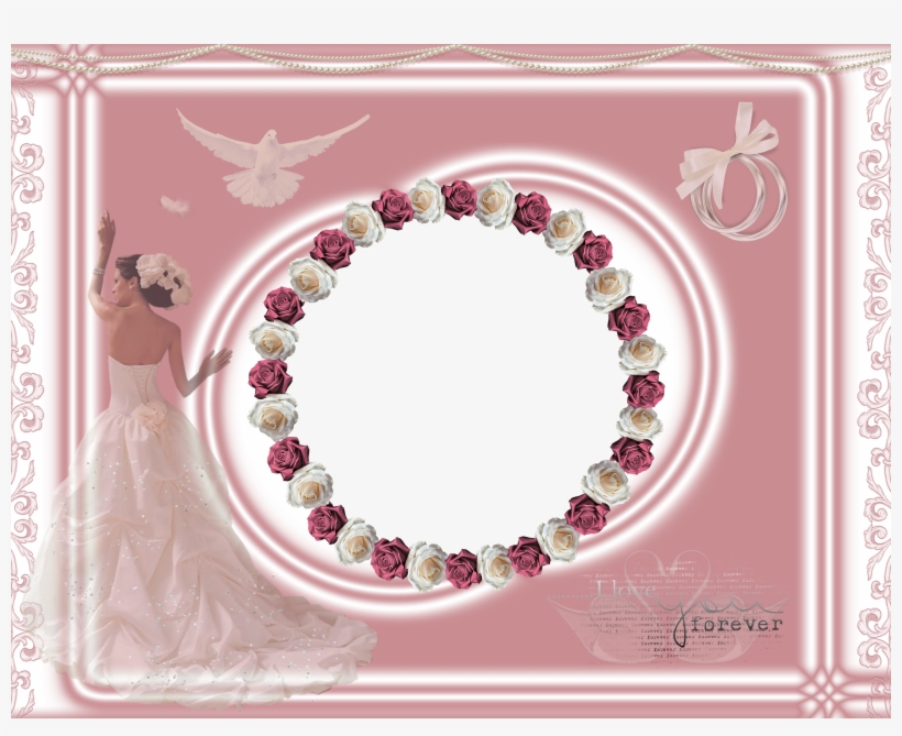 Light Pink Wedding Frame With Roses Gallery Yopriceville - Генератор Из Асинхронного Двигателя На Постоянных Магнитах, transparent png