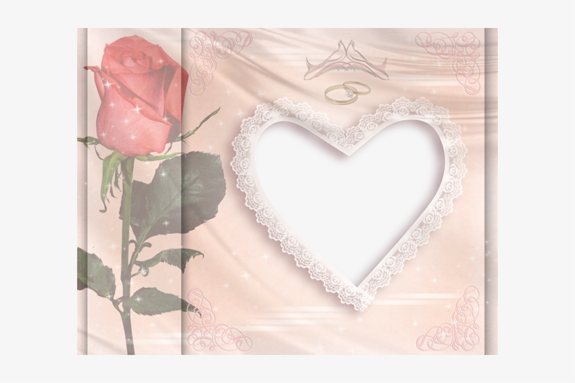 Pink Wedding Frames Png - Frame Wedding Heart Png Hd, transparent png