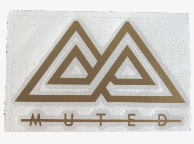 Muted Sticker - Gold - Blue, transparent png