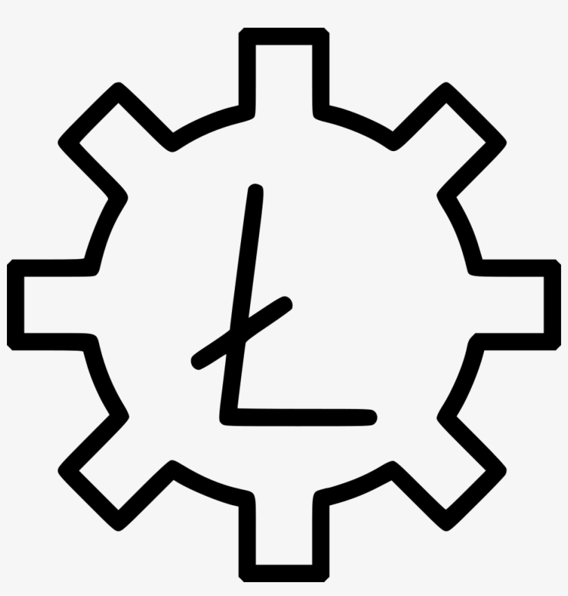 Litecoin Settings Banking Trade App Options Comments - Gear Line Icon, transparent png