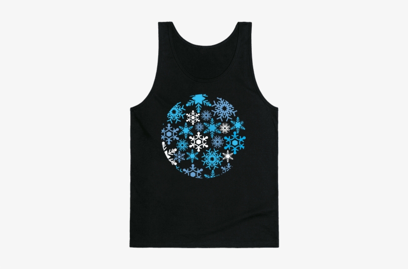Snowflake Sphere Tank Top - T-shirt, transparent png