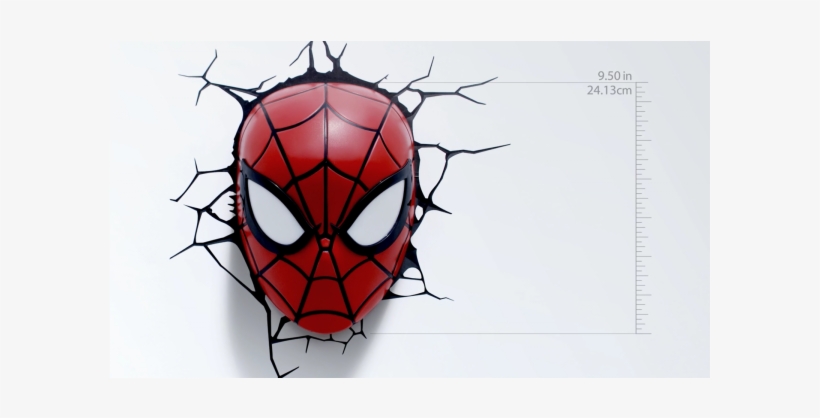 Spiderman Head 3d Fx Night Light, transparent png