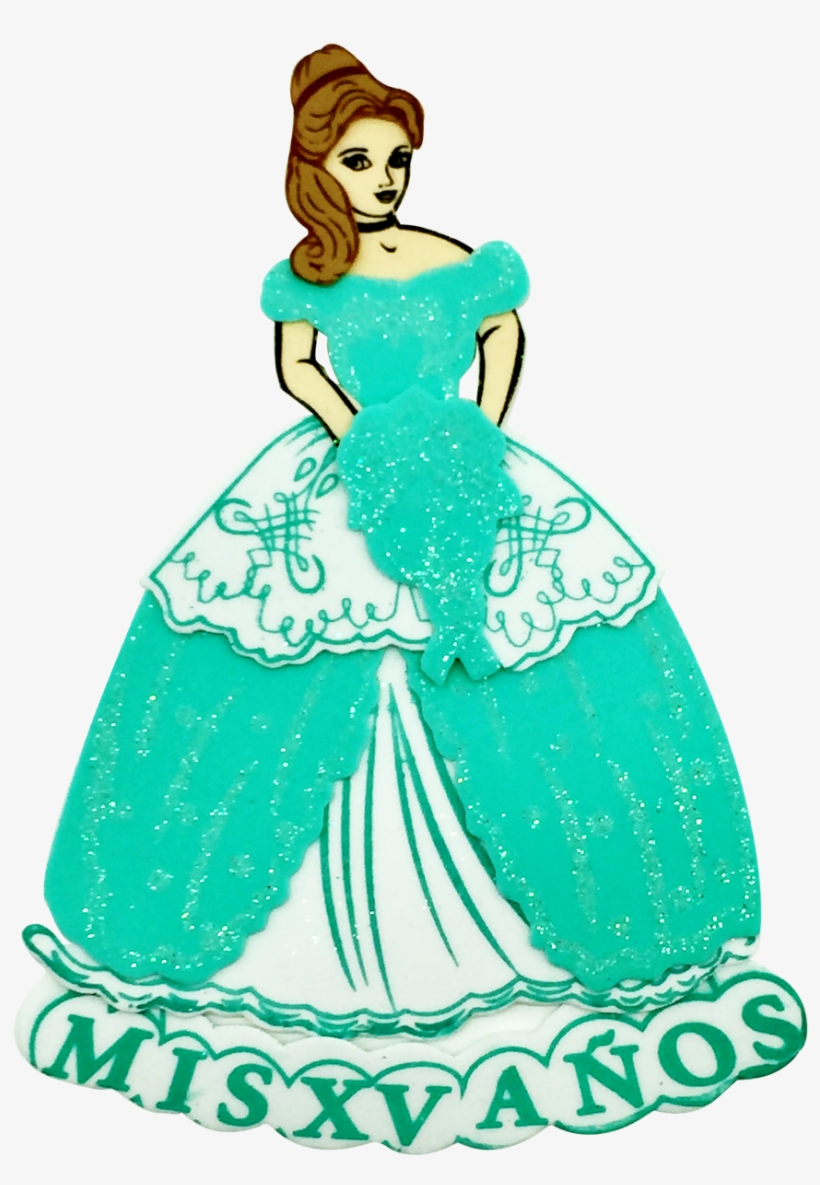 8" Quinceanera Foami Figurine - Quinceañeras En Foami, transparent png
