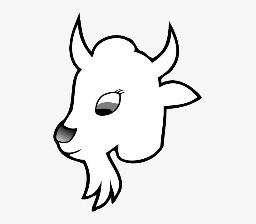 Goat, Animal, Goaty, Farm, Agriculture, Cute, Head - Goat Clip Art, transparent png