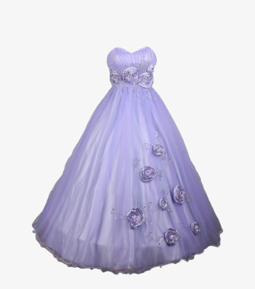 Purple Rose Gown - Dress, transparent png