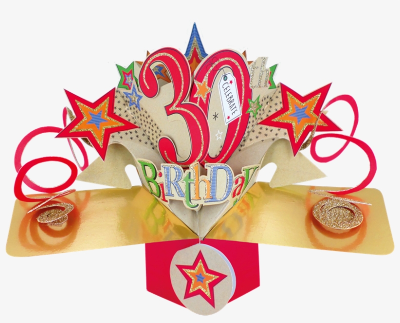 Happy 30th Birthday Pop-up Greeting Card - Second Nature Pop Ups Birthday Pop Up Card 40th Birthday, transparent png
