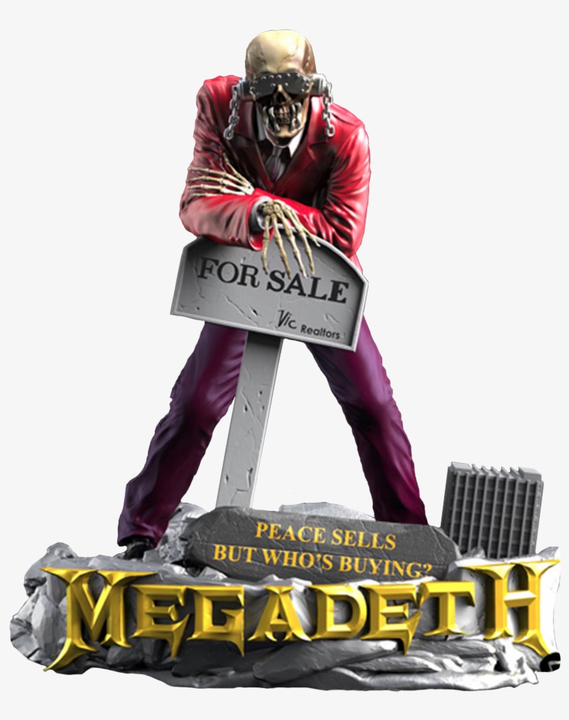 'peace Sells' Vic Rattlehead Rock Iconz 1/9th Scale - Vic Rattlehead Peace Sells, transparent png