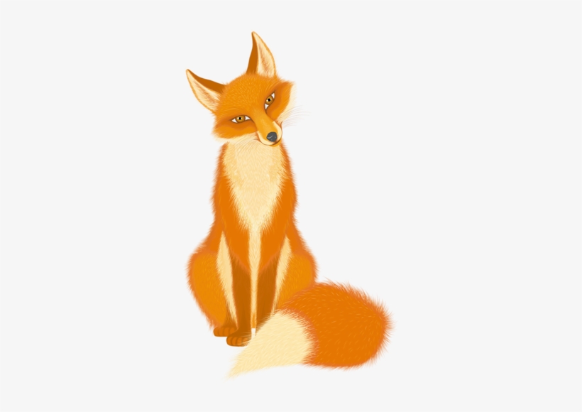 Red Fox Clipart Woodland Creatures - Fox Sitting Clipart, transparent png