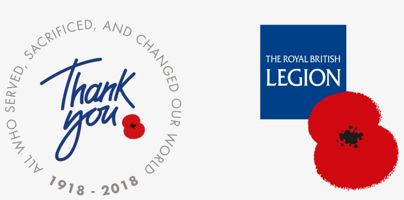 Rbl & Thank You Logos - Royal British Legion Logo, transparent png