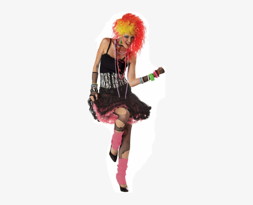 Sexy Costumes - 80's Party Girl Adult Women's Costume, transparent png