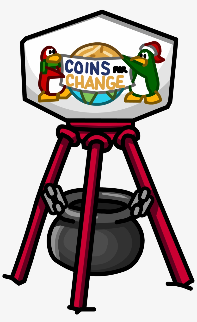 Coins For Change Donation Station - Club Penguin Change Penguin, transparent png