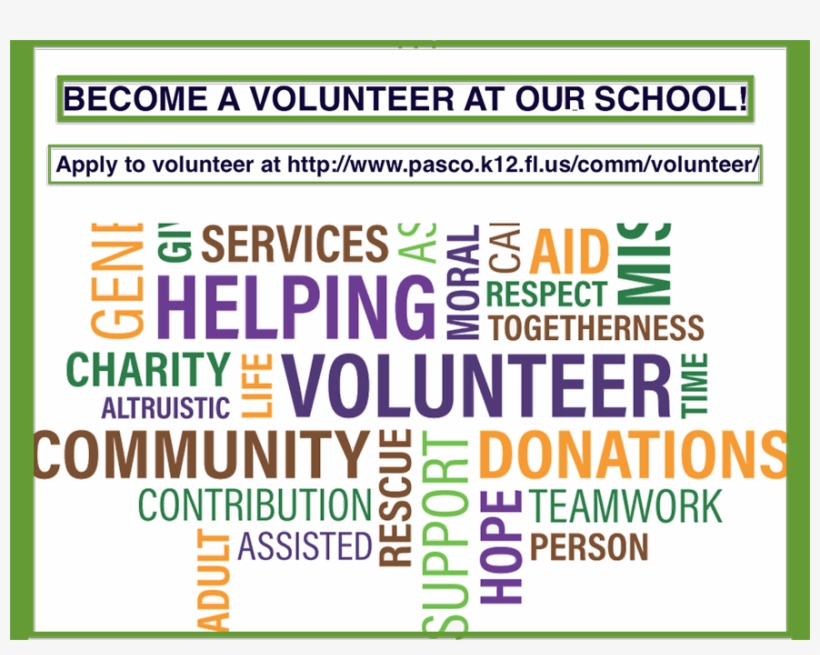 We Love Our Volunteers Web Development Information - Nonprofit Word Cloud, transparent png
