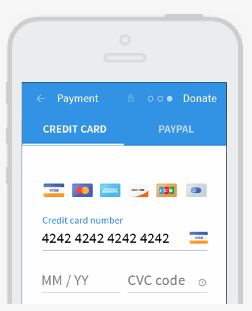 Donorbox - Credit Card Form Mobile, transparent png