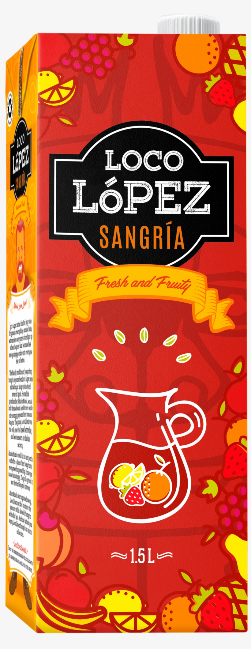 Sangria 1 - 5l Bottle - Loco Lopez Sangria, transparent png