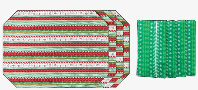 Holiday Snowflakes Placemat & Napkin Set, transparent png