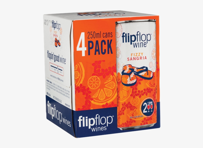Flipflop Fizzy Sangria 4 Pack - Flip Flop Sangria, transparent png