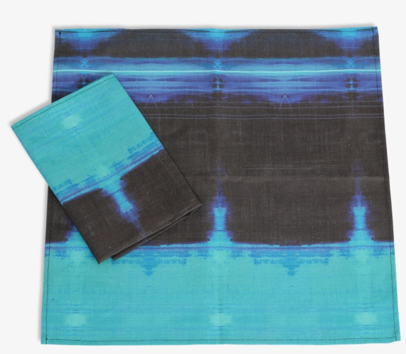 Marfa Napkin Set In Teal / Black, transparent png