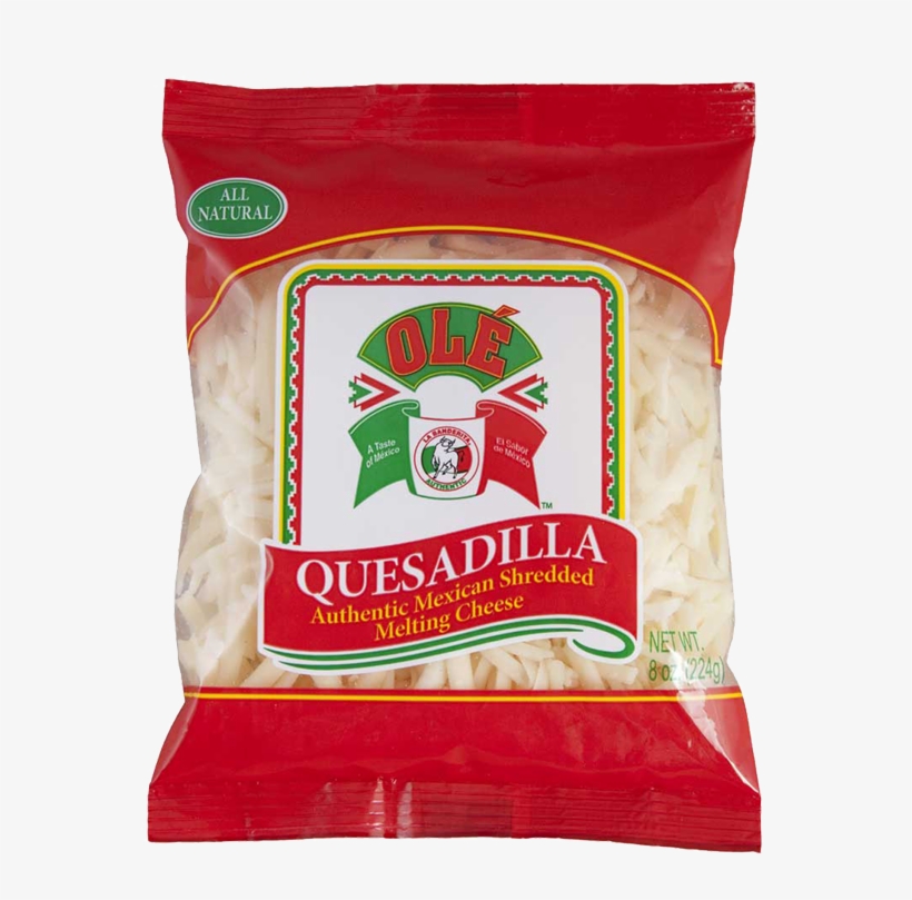 Quesadilla Shredded Cheese 8oz - Ole Quesadilla Authentic Mexican Shredded Melting Cheese,, transparent png