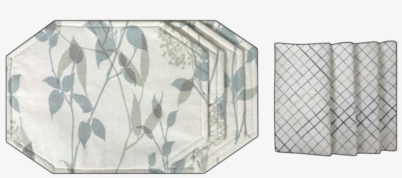 Leaves & Basketweave Placemat & Napkin Set, transparent png