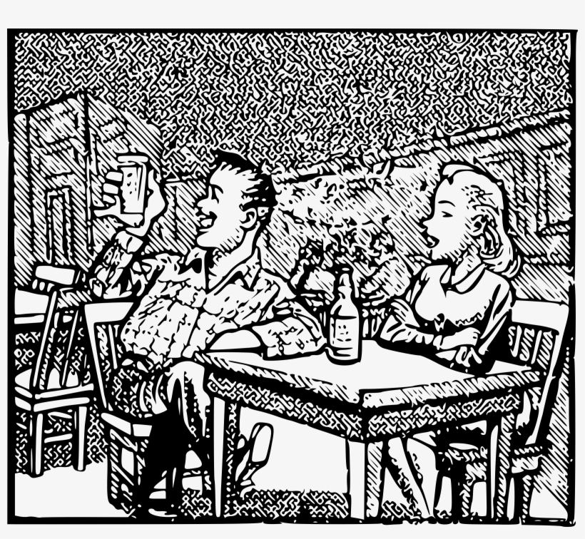 This Free Icons Png Design Of Couple Drink's At Bar, transparent png