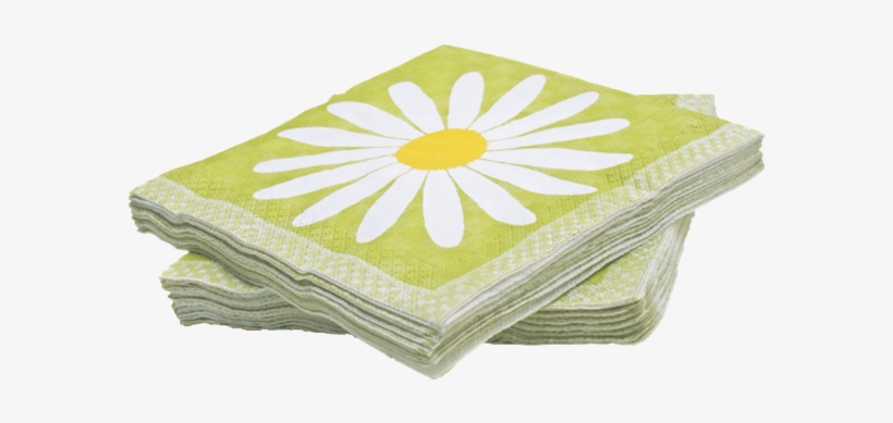 Napkin Daisy Lime - Napkin, transparent png