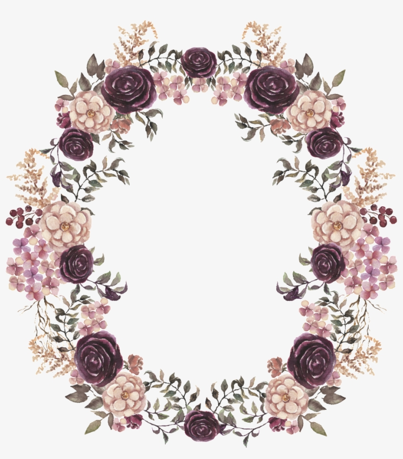 Wedding Romantic Wreath Watercolor Hand Painted Transparent, transparent png