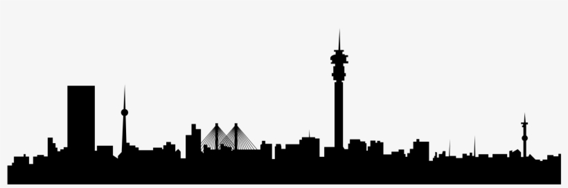 Johannesburg Skyline Silhouette, transparent png