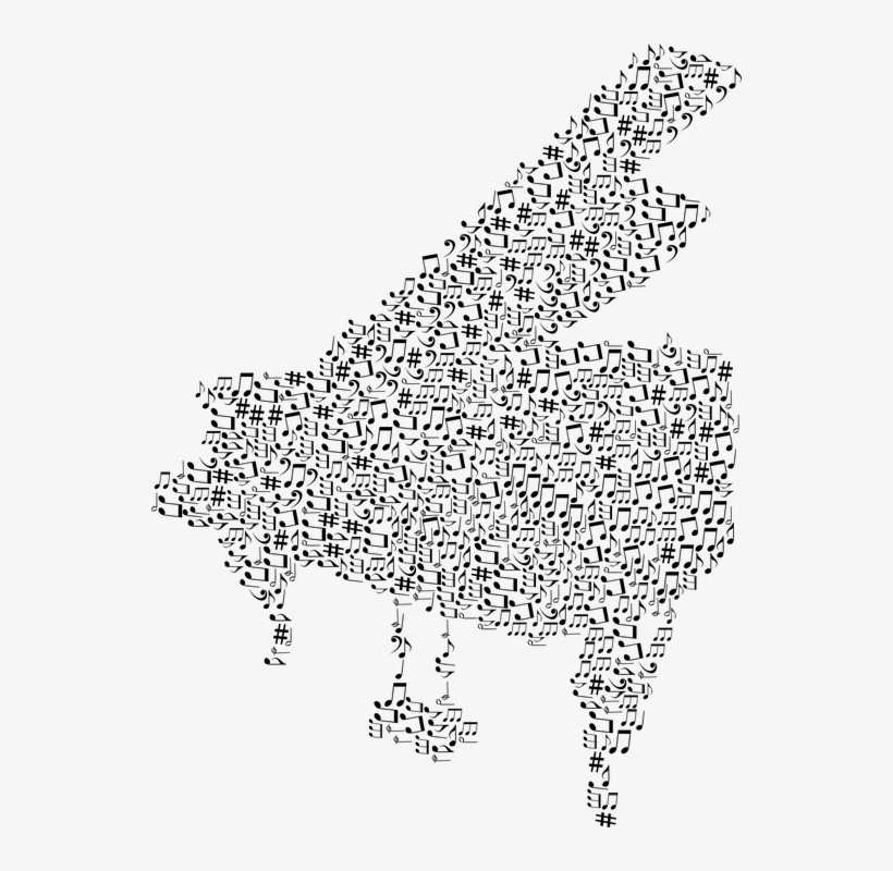 Piano, Instrument, Musical, Notes, Art, Audio, Aural - Music Notes With Piano, transparent png