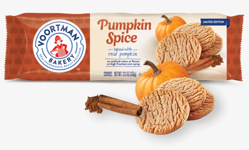 Pumpkin Spice Cookie Limited Edition - Voortman Strawberry Wafers Cookies, transparent png
