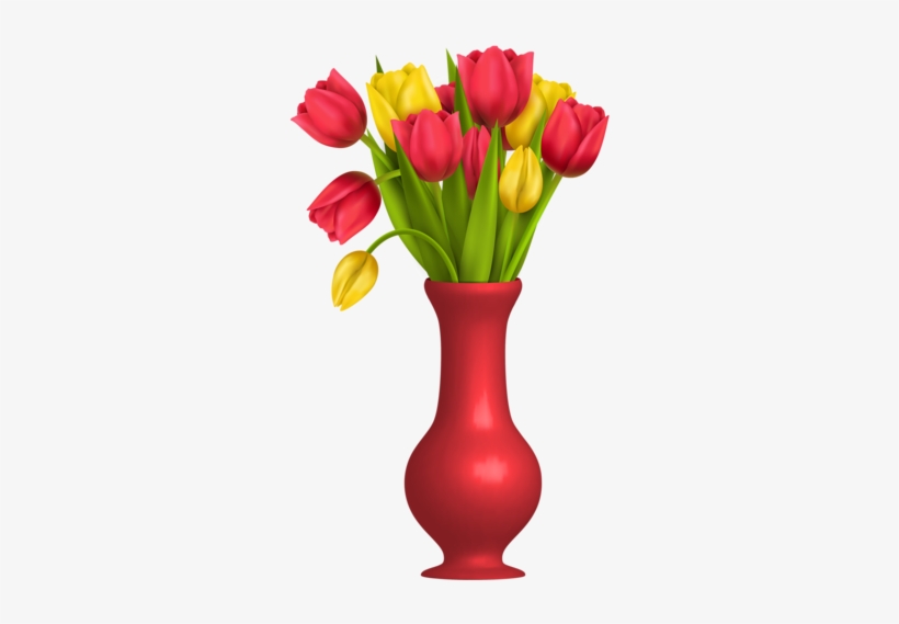 Flower Clips, Flower Art, Art Flowers, Cartoon Stickers, - Jarron De Flores Dibujo, transparent png