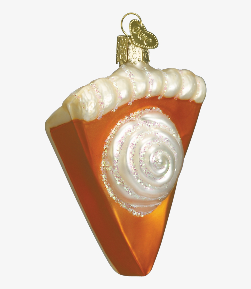 Old World Christmas Thanksgiving Pumpkin Pie Slice - Pie Ornaments, transparent png