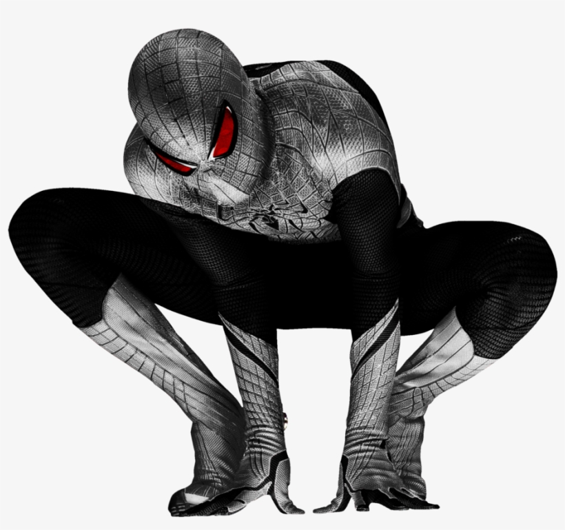 Spiderman Black - Black And Silver Spiderman, transparent png