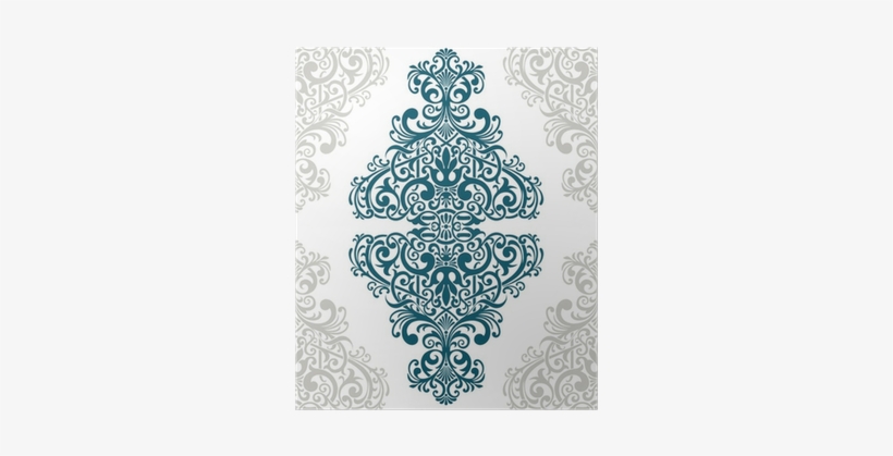 Vector Vintage Ornate Border Frame Card Cover Poster - Arabic Pattern Card, transparent png