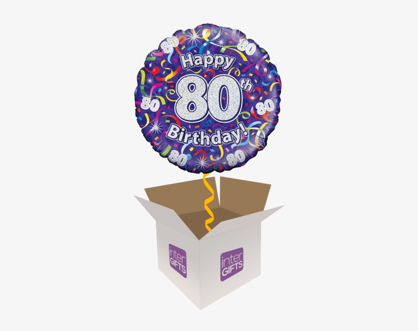 Happy 80th Birthday Purple Streamers - 70th Birthday Streamers Holographic 18 Inch Foil, transparent png