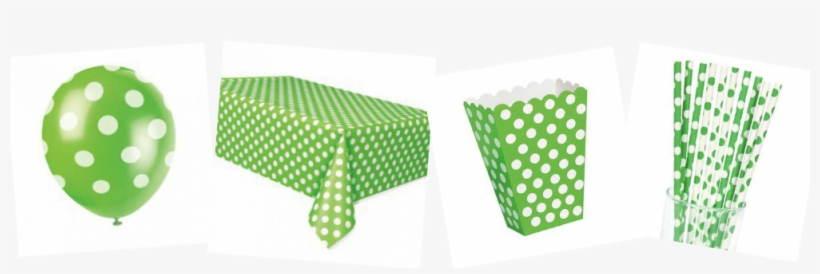 Green2 - Green/white Dot Paper Straws - 10 Count, transparent png