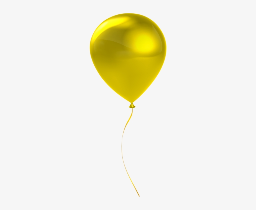 Single Yrllow Balloon Transparent Clip Art - Balloon, transparent png