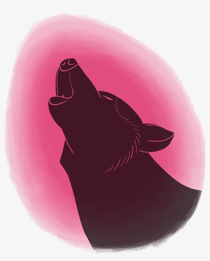 Howling Wolf Silhouette - Egg, transparent png
