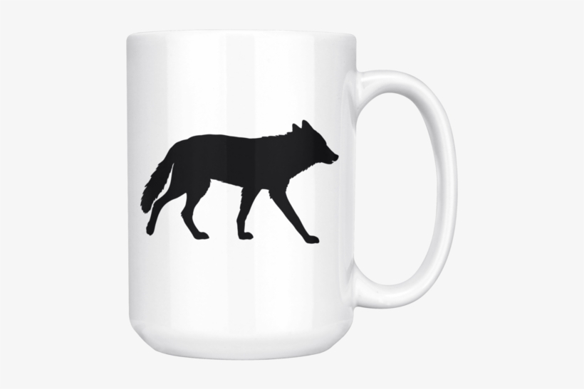 Wolf Silhouette Mug - Mug, transparent png