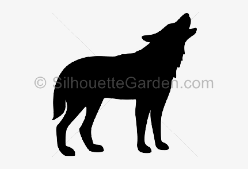 Wolf Silhouette - Clip Art, transparent png